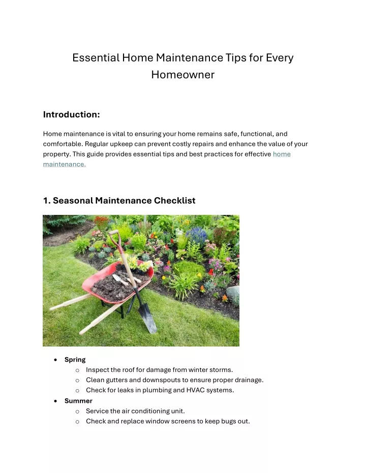 essential home maintenance tips for every