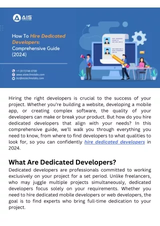 How To Hire Dedicated Developers Comprehensive Guide (2024)