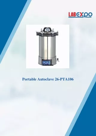 Portable autoclave AC 220 V / 50 Hz