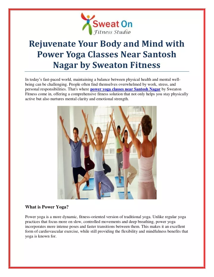 rejuvenate your body and mind with power yoga