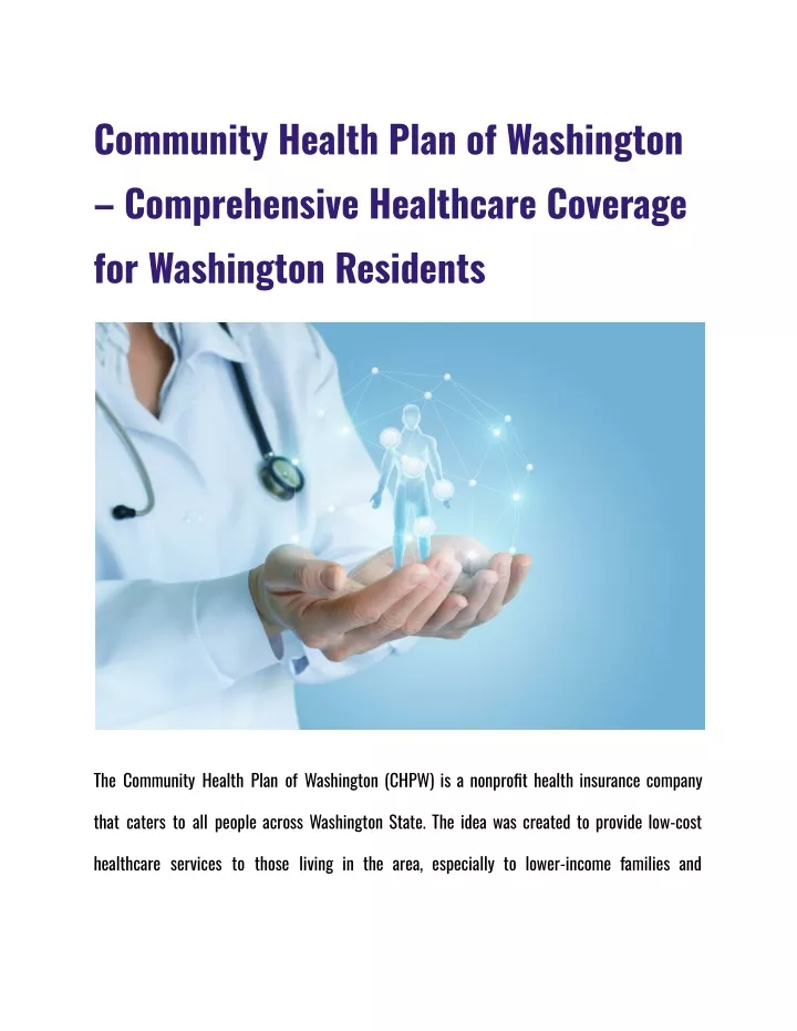 community health plan of washington comprehensive