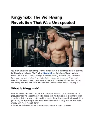 kingymab the well being revolution that