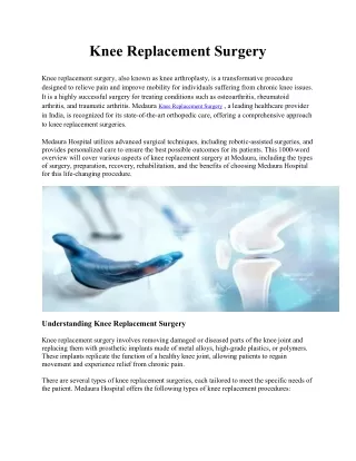 Knee Replacement Surgery