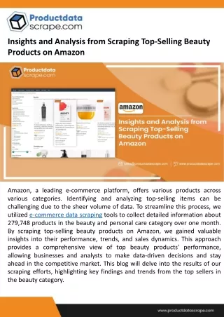 insights and analysis from scraping top selling