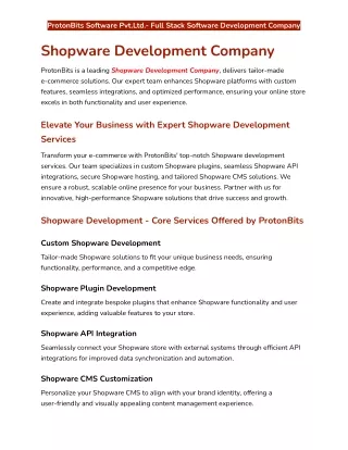 protonbits software pvt ltd full stack software