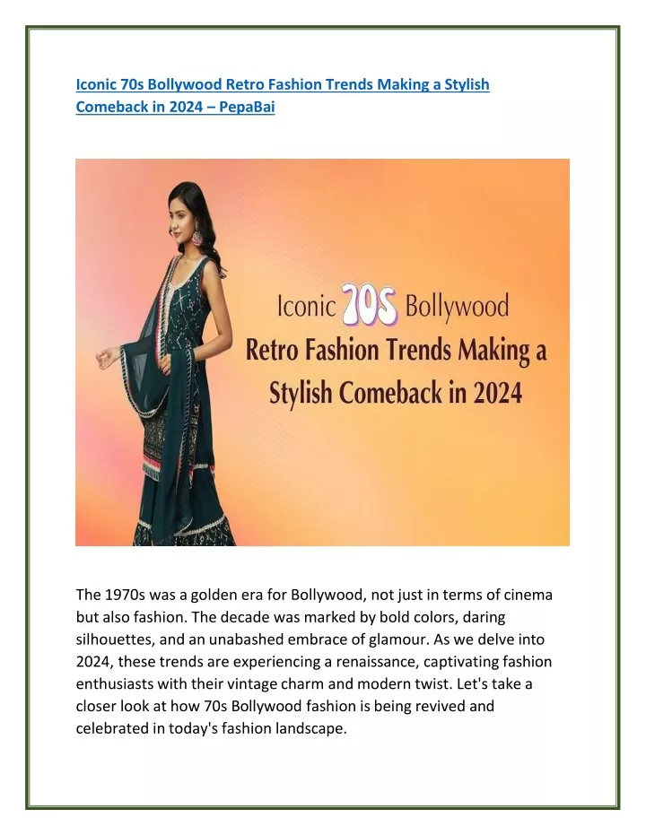 iconic 70s bollywood retro fashion trends making