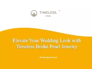 Elevate Your Wedding Look with Timeless Bridal Pearl Jewelry