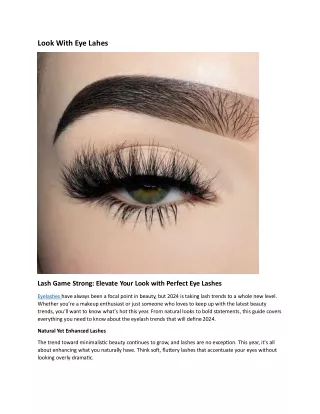 look with eye lahes