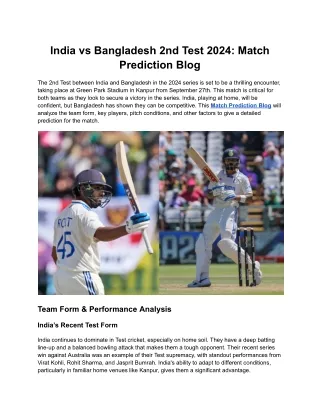 india vs bangladesh 2nd test 2024 match