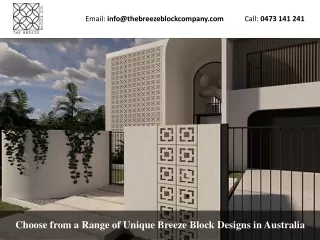 Choose from a Range of Unique Breeze Block Designs in Australia