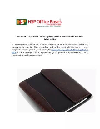 Wholesale Corporate Gift Items Suppliers in Delhi : Enhance Your Business