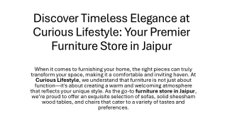 furniture store in jaipur