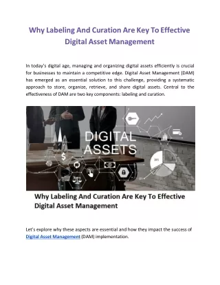 Why Labeling And Curation Are Key To Effective Digital Asset Management