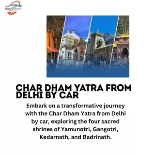 char dham yatra from delhi by car