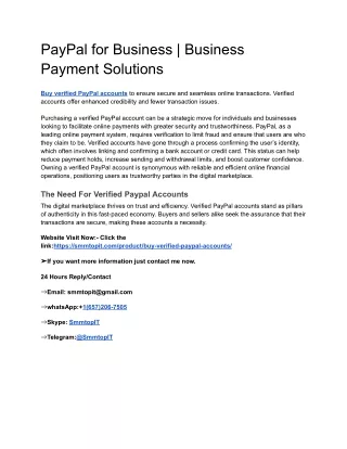 PayPal for Business _ Business Payment Solutions