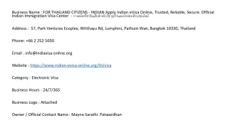 FOR THAILAND CITIZENS - INDIAN Apply Indian eVisa Online, Trusted, Reliable, Sec