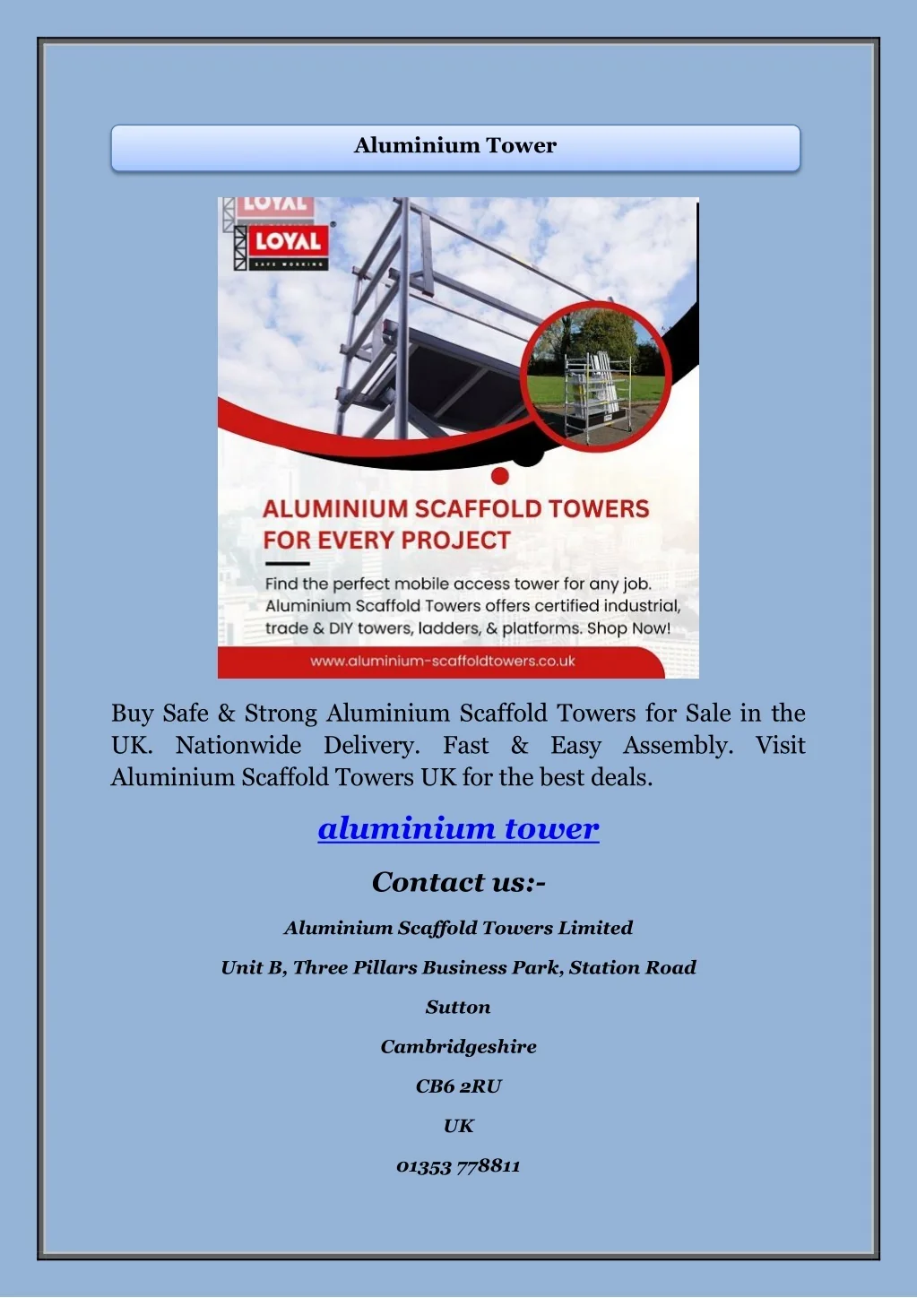 PPT - Aluminium Tower PowerPoint Presentation, free download - ID:13594660