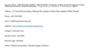 FOR THAILAND CITIZENS - NEW ZEALAND  Immigration of New Zealand for Electronic T