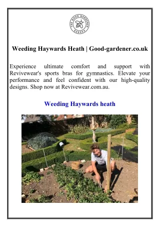 Weeding Haywards Heath  Good-gardener.co.uk