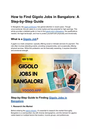 How to Find Gigolo Jobs in Bangalore_ A Step-by-Step Guide