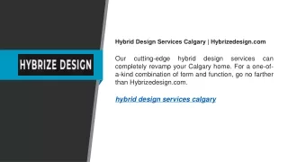 hybrid design services calgary hybrizedesign