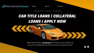 Car Title Loans  Collateral Loans  Apply Now