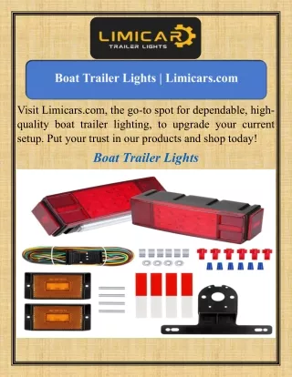 Boat Trailer Lights   Limicars.com