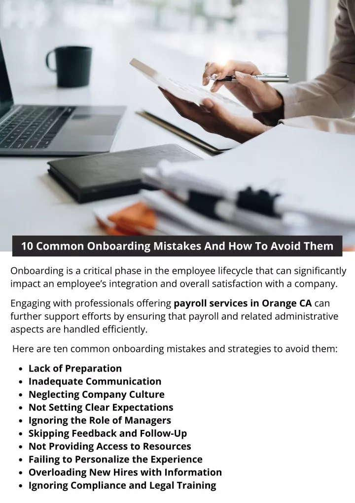 10 common onboarding mistakes and how to avoid