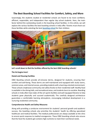 The Best Boarding School Facilities for Comfort, Safety, and More
