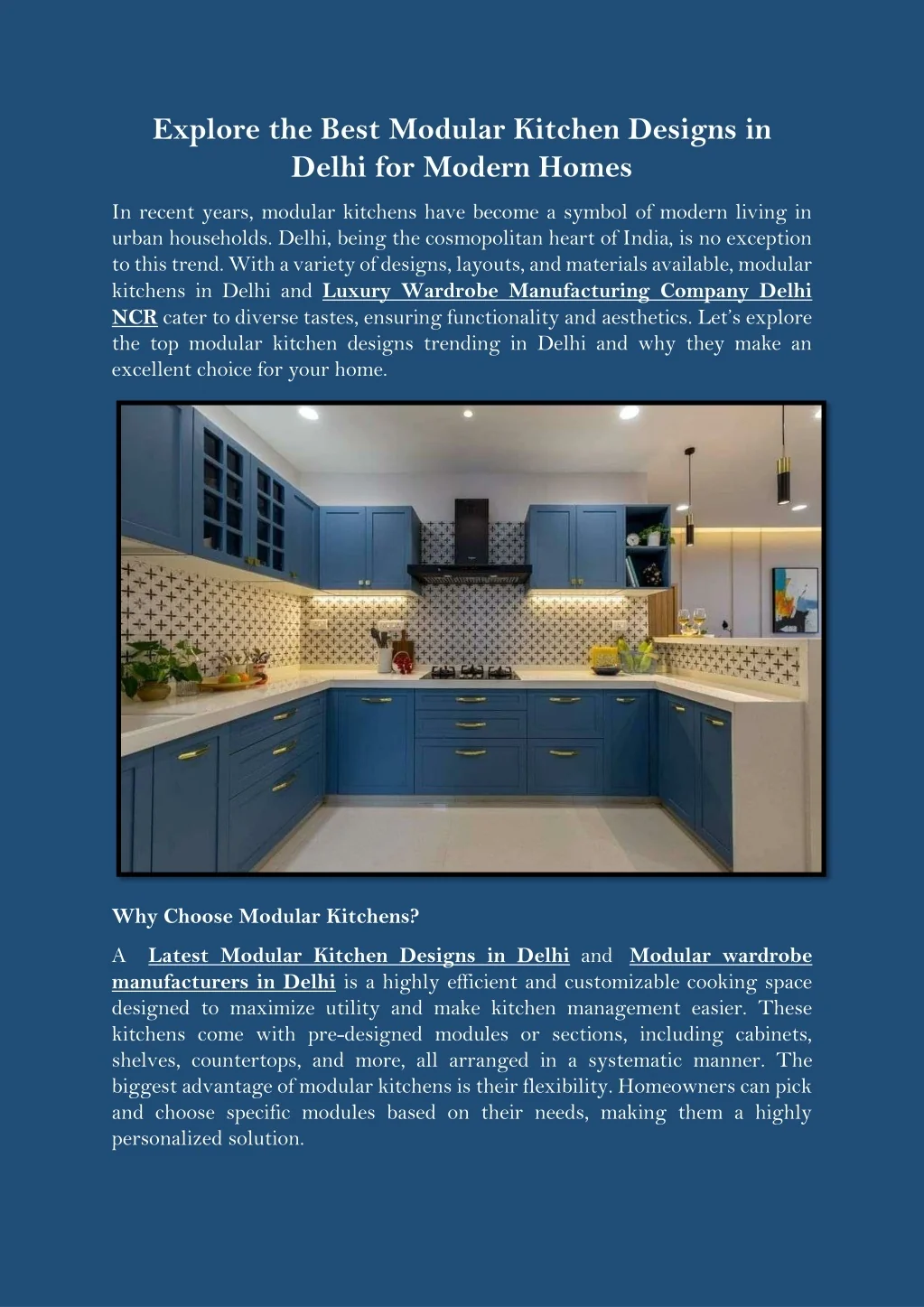 PPT - Explore the Best Modular Kitchen Designs in Delhi for Modern ...