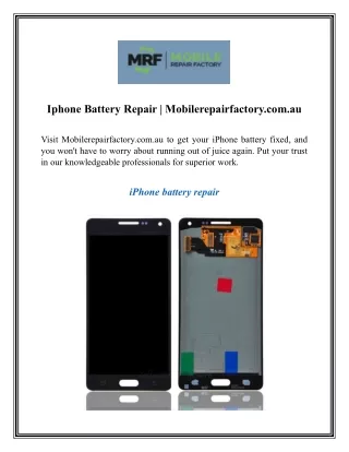 iphone battery repair mobilerepairfactory com au