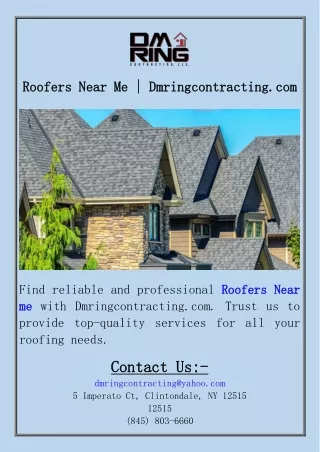 Roofers Near Me  Dmringcontracting.com