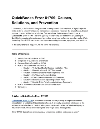 QuickBooks Error 81709_ Causes, Solutions, and Prevention