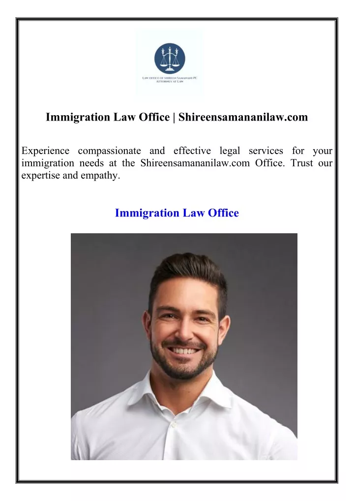 immigration law office shireensamananilaw com