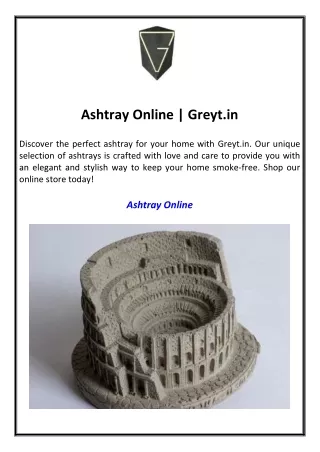 Ashtray Online Greyt.in