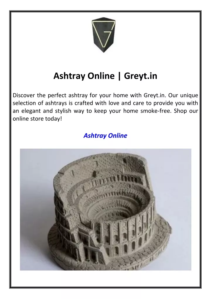 ashtray online greyt in