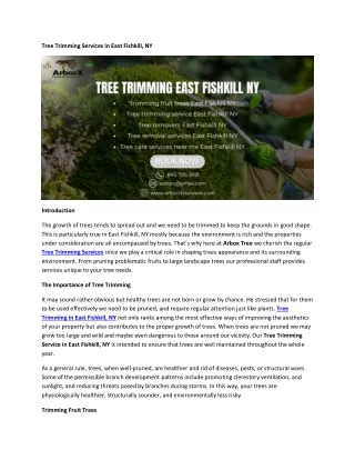 tree trimming services in east fishkill ny