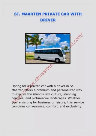 ST. MAARTEN PRIVATE CAR WITH DRIVER