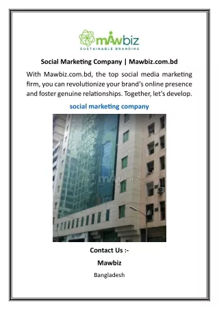 Social Marketing Company   Mawbiz.com.bd