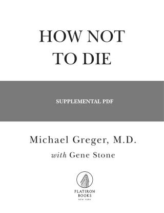 how not to die