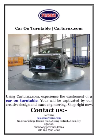 Car On Turntable  Carturnx.com