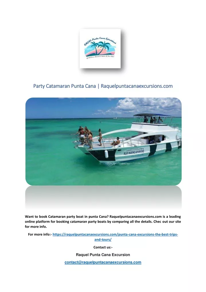 party catamaran punta cana