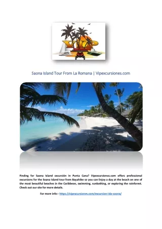 saona island tour from la romana vipexcursiones