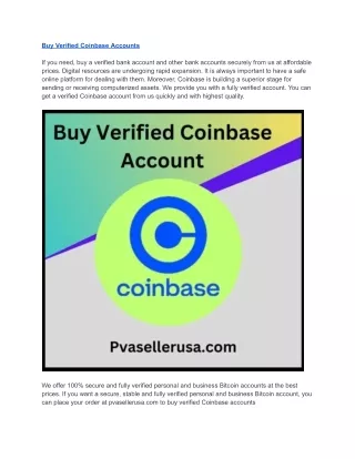 Buy Verified Coinbase Account - Level-3, Safe, Ready to Use