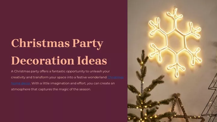 christmas party decoration ideas