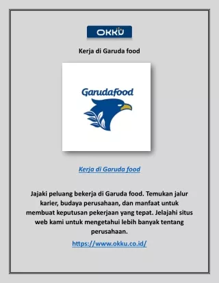 Kerja di Garuda food