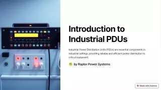 Introduction to Industrial PDUs