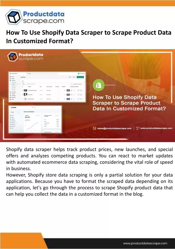 how to use shopify data scraper to scrape product