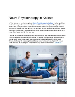 neuro physiotherapy in kolkata