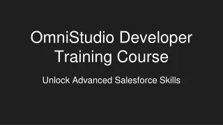 omnistudio developer training course
